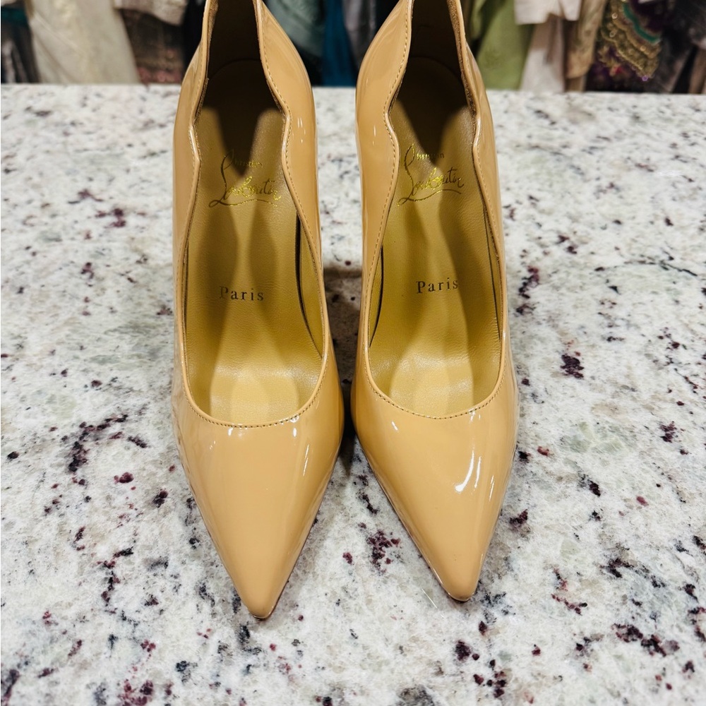 Christian Louboutin Nude Patent Leather Heels